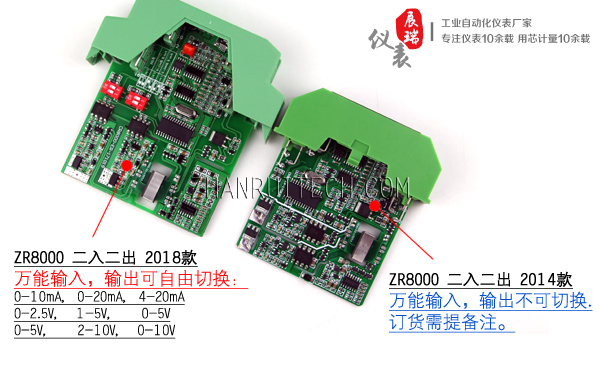 兩進兩出信號隔離器對比圖